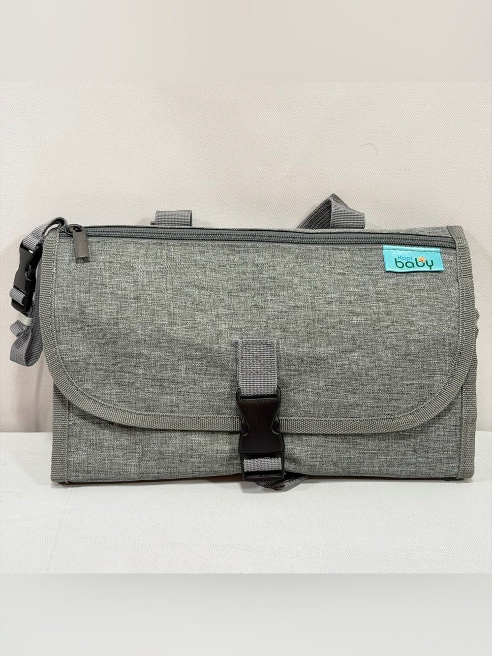 Kopi Baby Portable Diaper Changing Pad Mat Gray Folding Hanging Straps